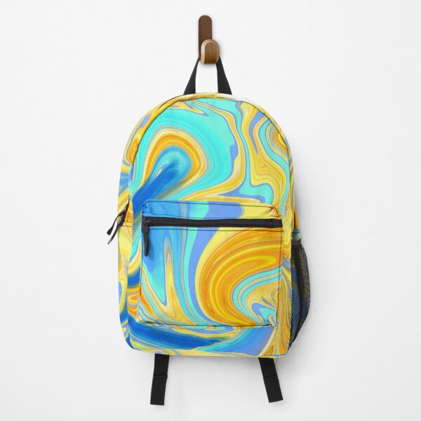 Item preview, Blue and Gold Marble Swirling Sky Abstract designed and sold by Deborah Camp.