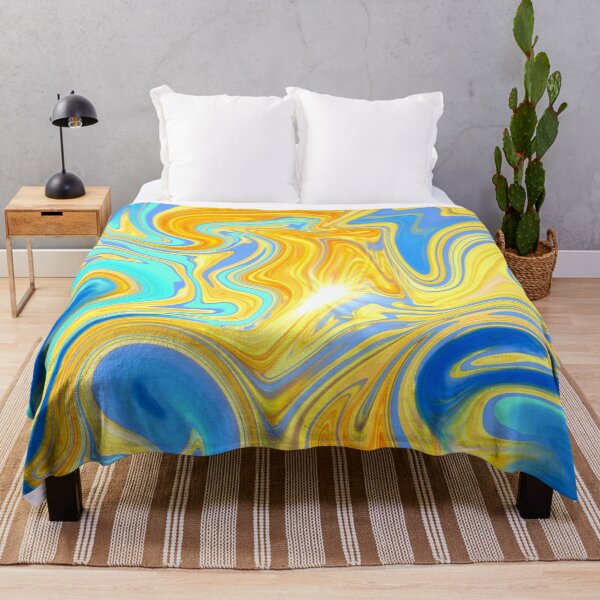 Item preview, Blue and Gold Marble Swirling Sky Abstract designed and sold by Deborah Camp.