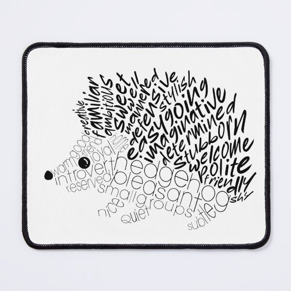 Item preview, Black Hedgehog Spirit Animal designed and sold by kjeppson.
