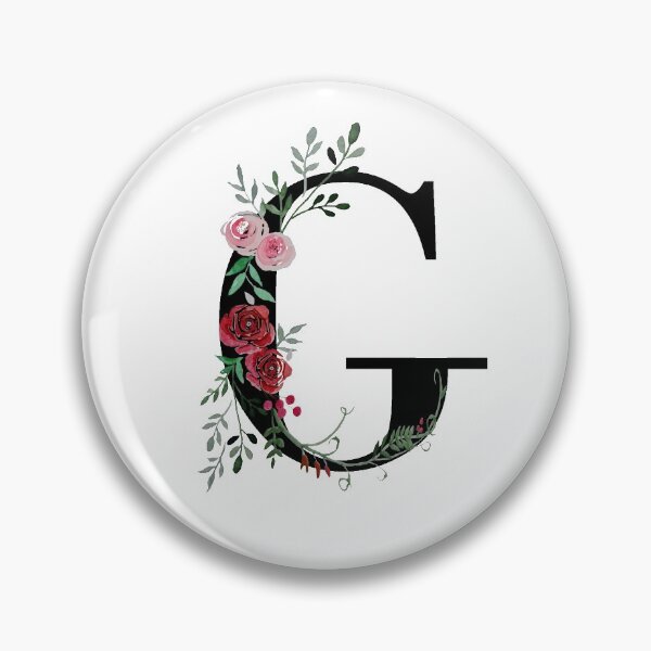 Item preview, Letter G Initials monogram floral designed and sold by Saba-Red-Ideas.