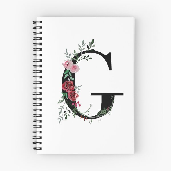 Item preview, Letter G Initials monogram floral designed and sold by Saba-Red-Ideas.
