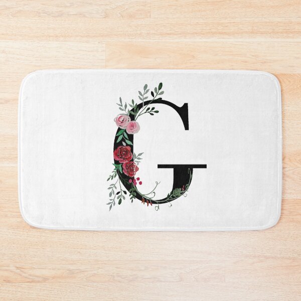 Item preview, Letter G Initials monogram floral designed and sold by Saba-Red-Ideas.