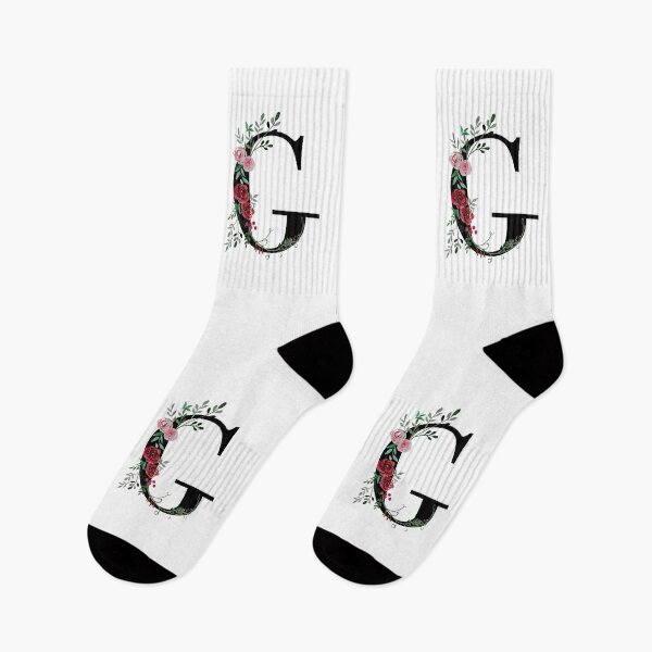 Item preview, Letter G Initials monogram floral designed and sold by Saba-Red-Ideas.