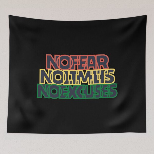 Item preview, NO FEAR NO LIMITS NO EXCUSES (GRAY MODE) // Empowering Design designed and sold by ONLY-E-DE.