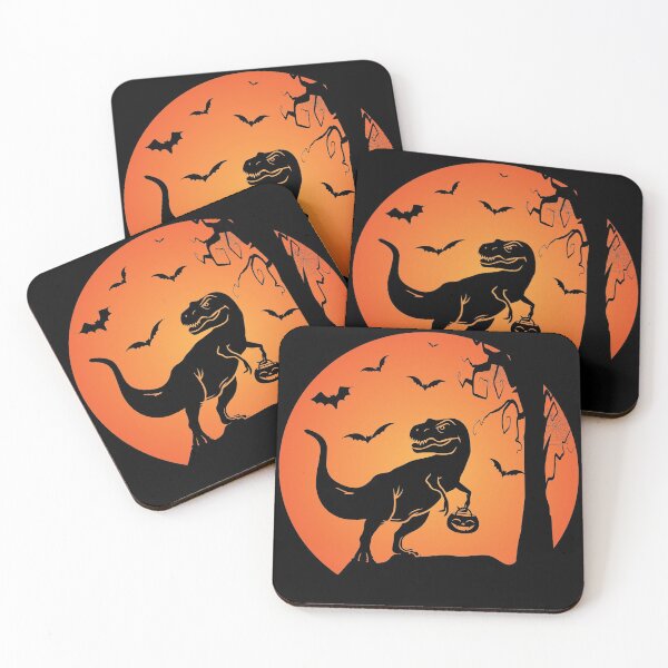 Item preview, Halloween Dinosaur with Candy Pumpkin, Bats, Scary Tree, Spider Wide, Design For Funny designed and sold by levdone.