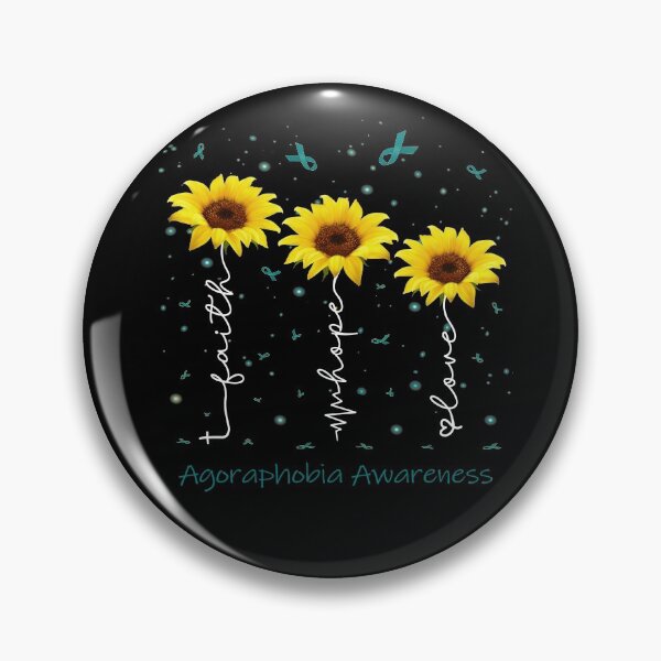 Item preview, Sunflower Faith Hope Love Agoraphobia Awareness designed and sold by largellie.