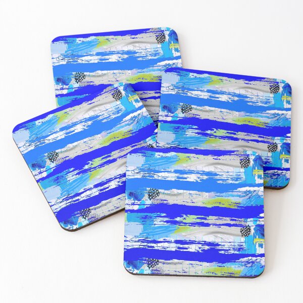 Item preview, Acrylic Stripped Brush Strokes Collage Patterned designed and sold by Designs By YL.