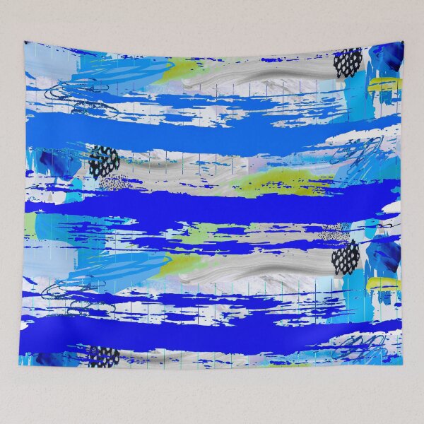 Item preview, Acrylic Stripped Brush Strokes Collage Patterned designed and sold by Designs By YL.