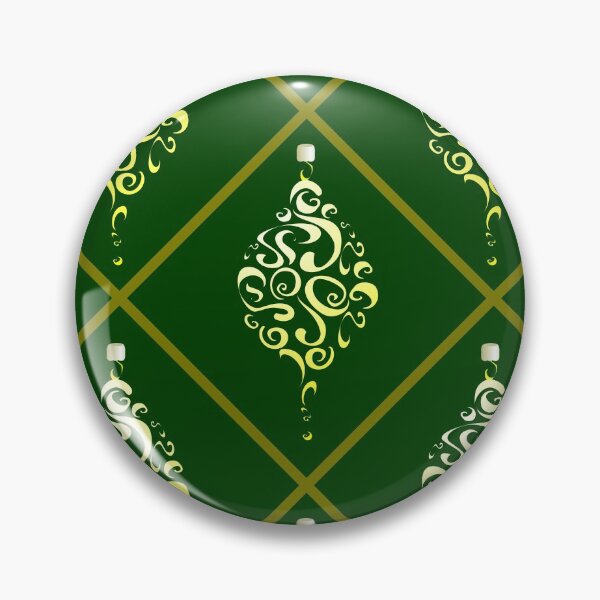 Item preview, Gold Holiday Ornaments Diagonal on Green 5748 designed and sold by Art in My Loft.