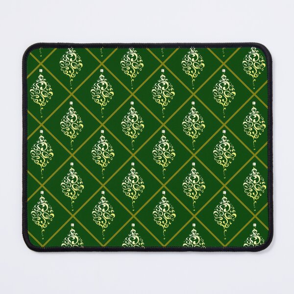 Item preview, Gold Holiday Ornaments Diagonal on Green 5748 designed and sold by Art in My Loft.