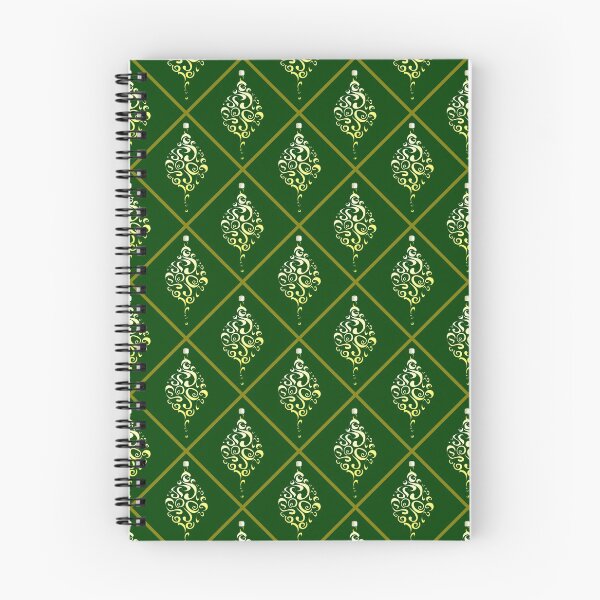 Item preview, Gold Holiday Ornaments Diagonal on Green 5748 designed and sold by Art in My Loft.