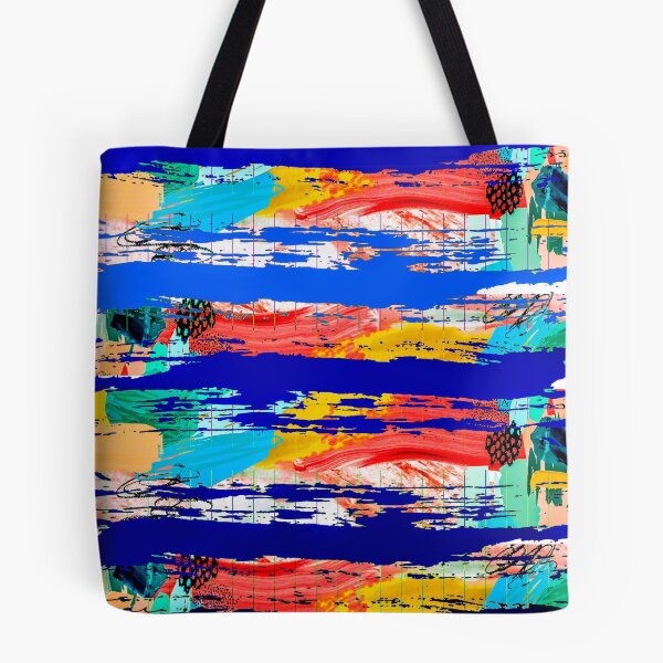 Item preview, Acrylic Stripped Brush Strokes Collage Patterned designed and sold by Designs By YL.