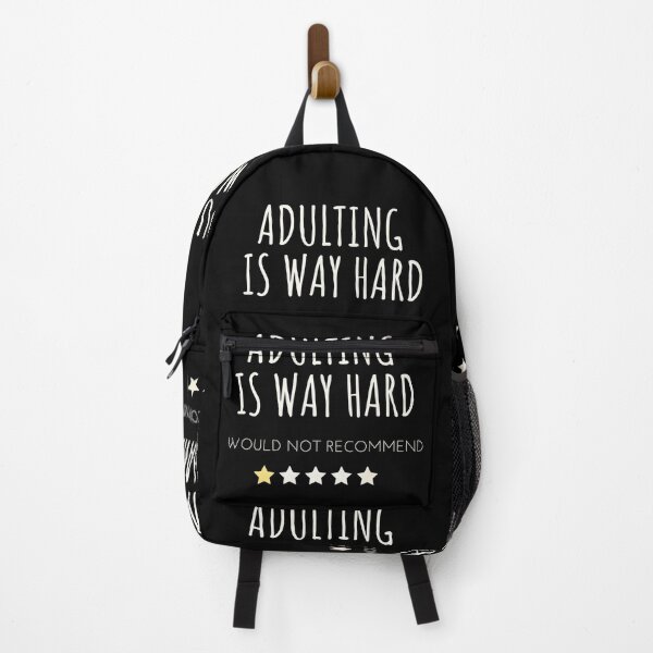 Item preview, Adulting is way hard would not recommend designed and sold by charmshop.