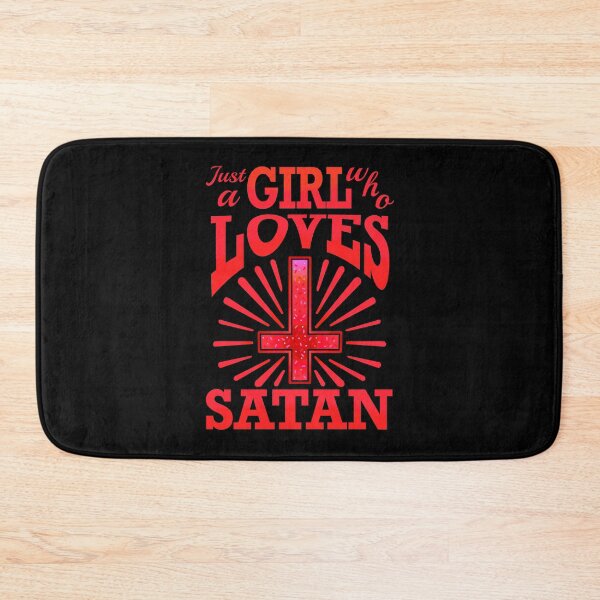 Item preview, Just a girl who loves satan, red designed and sold by weilertsen.
