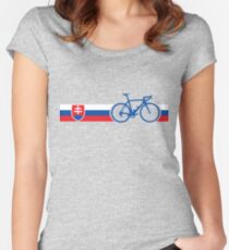 Bike Stripes Slovakia Women's Fitted Scoop T-Shirt