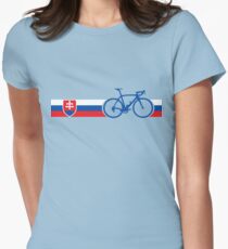 Bike Stripes Slovakia Women's Fitted T-Shirt