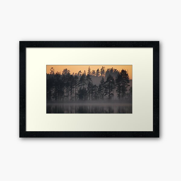 Night Mist on a Finnish Lake Framed Art Print