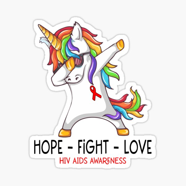 Item preview, Hope Fight Love Hiv Aids Awareness designed and sold by Brad-FI.