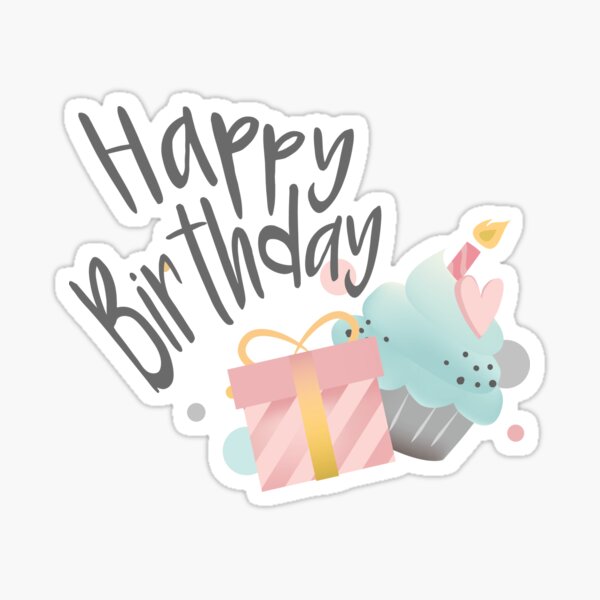 "happy Birthday" Sticker For Sale By Allae21 | Redbubble