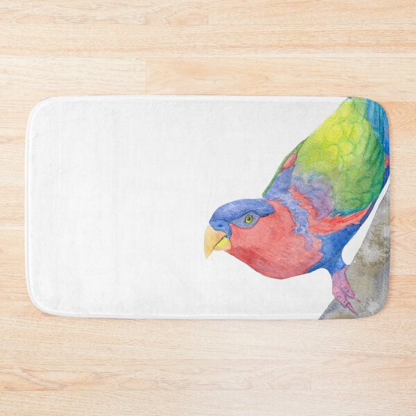 Item preview, black-capped lory (Lorius lory) watercolor portrait designed and sold by L'Atelier Oranjade.