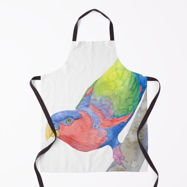 Item preview, black-capped lory (Lorius lory) watercolor portrait designed and sold by L'Atelier Oranjade.