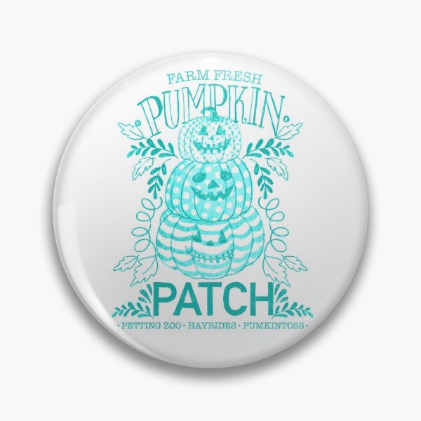 Item preview, Farm fresh pumpkin patch teal, Halloween collection  designed and sold by Lillieoandco.