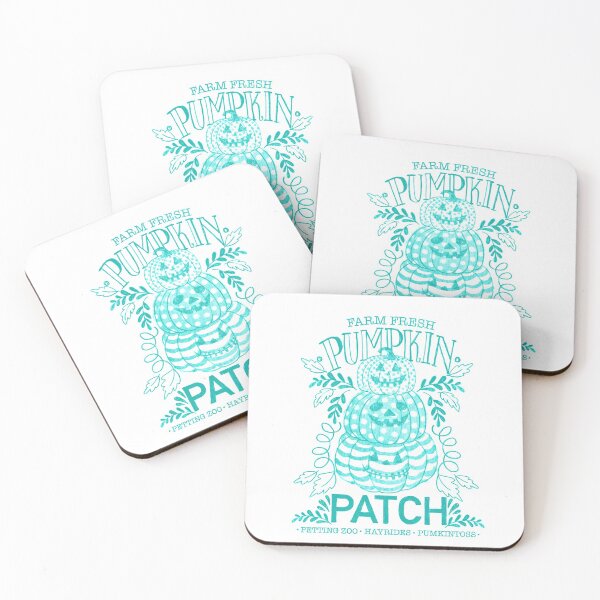 Item preview, Farm fresh pumpkin patch teal, Halloween collection  designed and sold by Lillieoandco.