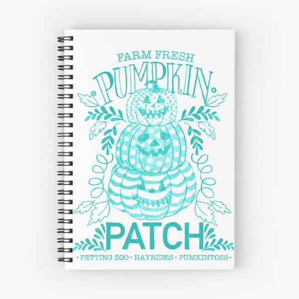 Item preview, Farm fresh pumpkin patch teal, Halloween collection  designed and sold by Lillieoandco.