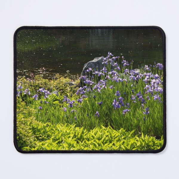 Item preview, Showy Irises on the Sunny Bank of the Pond designed and sold by Georgia Mizuleva.
