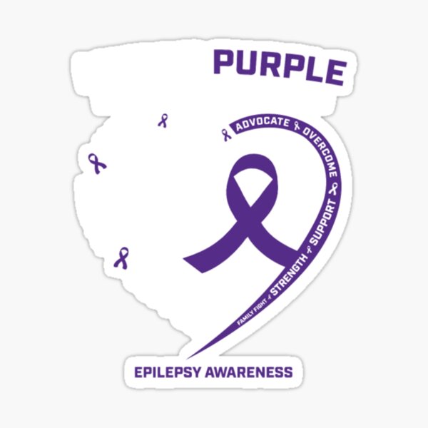 Epilepsy Awareness Month Purple Ribbon Advocacy' Sticker