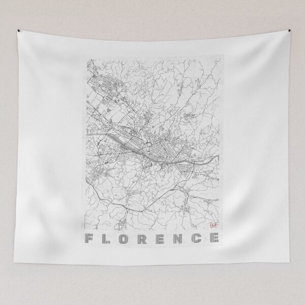 Item preview, Florence Map Line designed and sold by HubertRoguski.