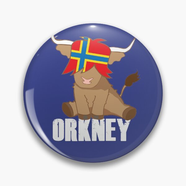 Item preview,  Isle of Orkney flag gift scottish highland cow cute hairy cow designed and sold by Ayelandco.