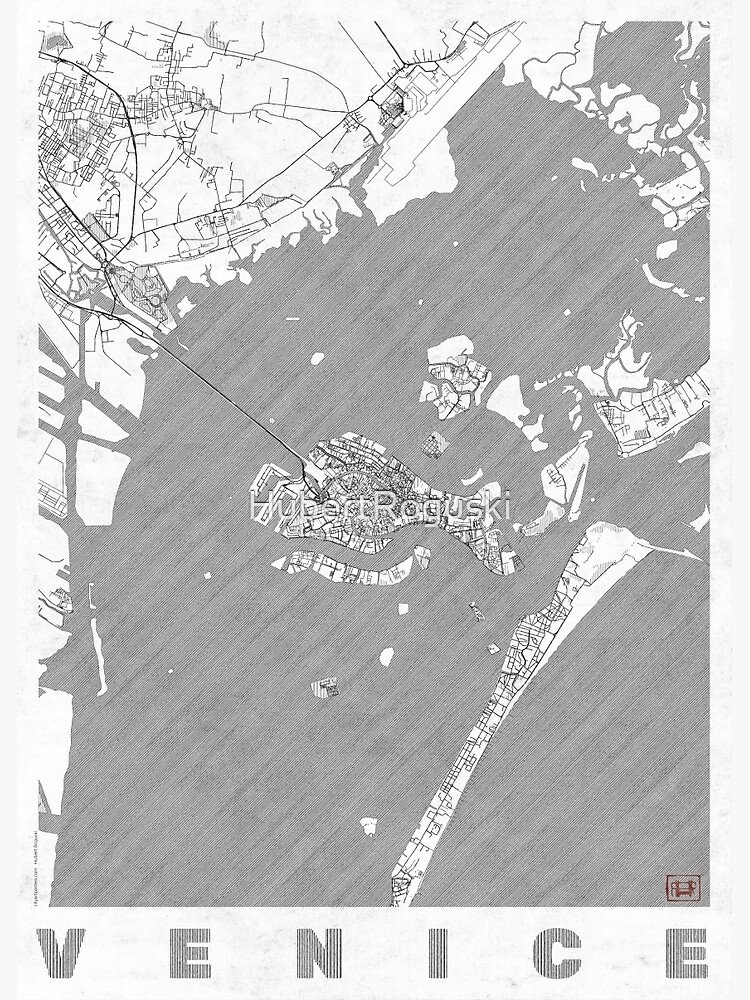 Venice Map Line by HubertRoguski
