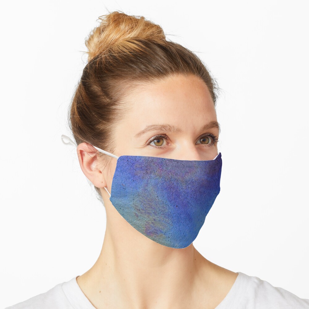Night Sky Metallic Oil Swirl Deep Purple Blue Mask