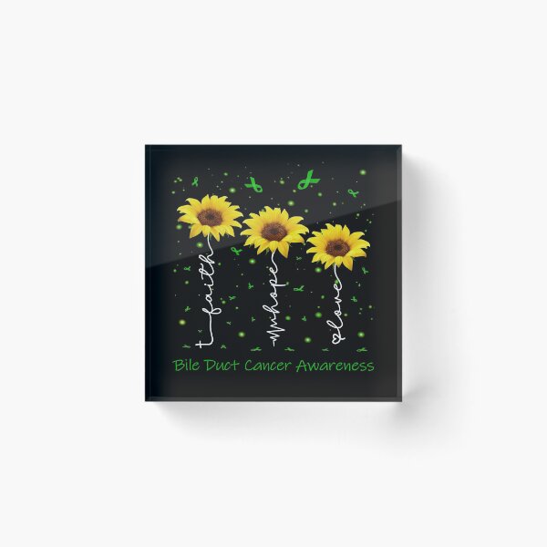 Item preview, Sunflower Faith Hope Love Bile Duct Cancer Awareness designed and sold by largellie.