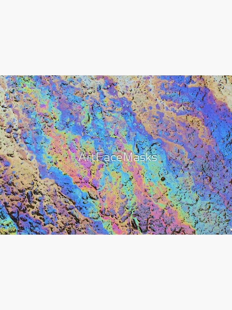 Oil Rainbow Swirl on Textured Base. by ArtFaceMasks