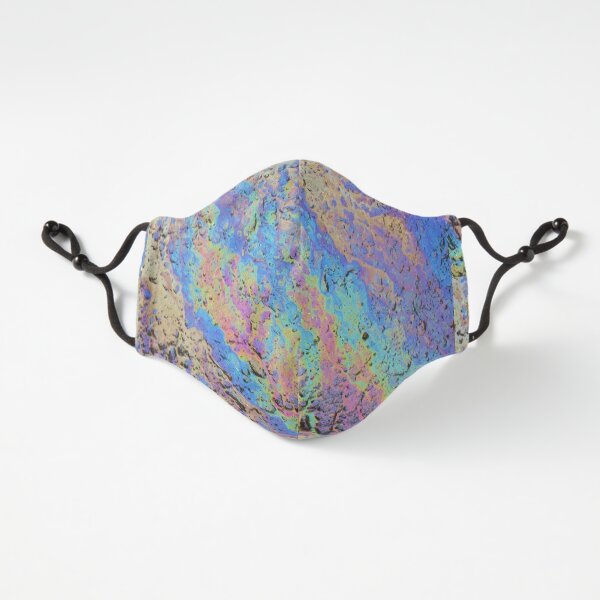 Oil Rainbow Swirl on Textured Base. Fitted 3-Layer