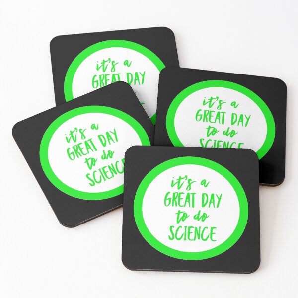 Item preview, It’s a great day to do science in white and green font on black background designed and sold by UncleStuScience.