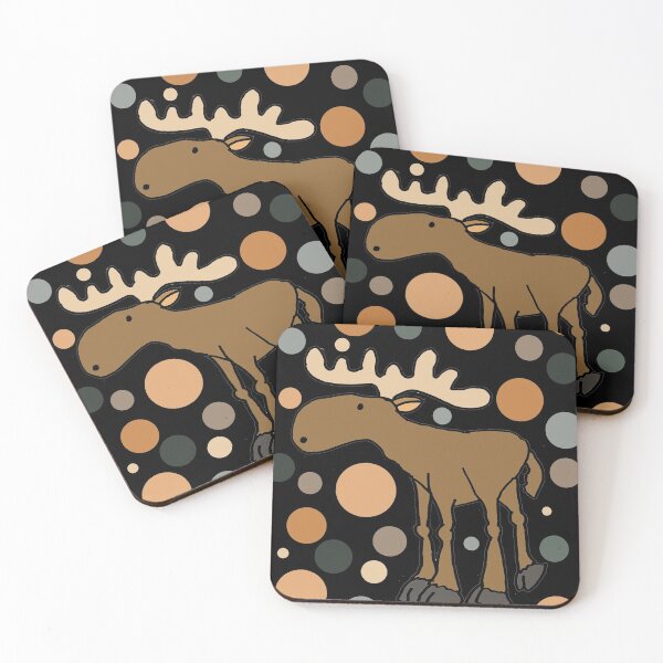 Item preview, Cool Moose and Circle Pattern Abstract Nature designed and sold by Nature's Fancy.