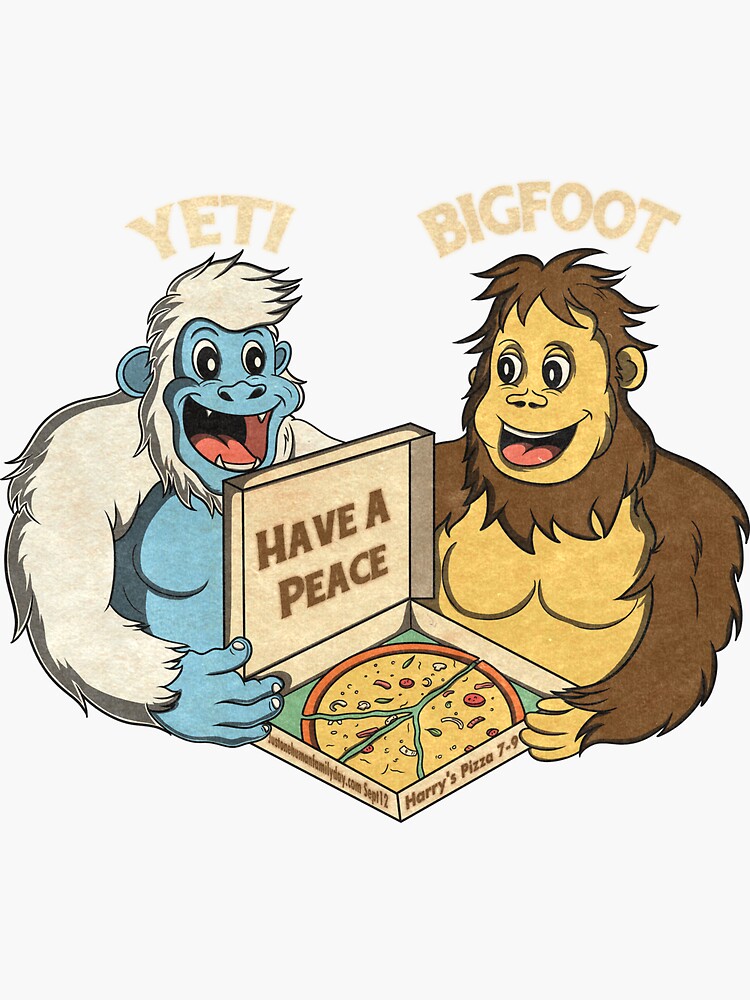 Bigfoot Pizza Sticker