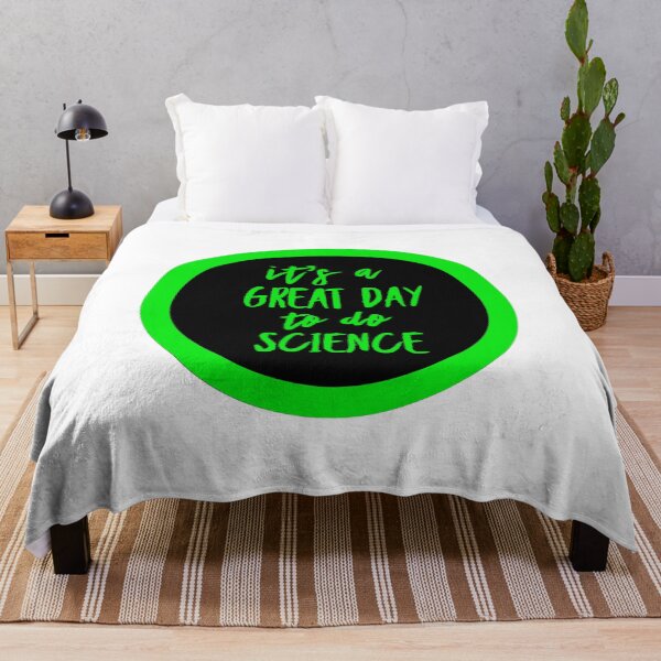 Item preview, It’s a great day to do science in black and green font on white background designed and sold by UncleStuScience.
