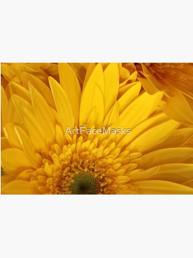 Sunflower Detail Bright Yellow Golden Tones by ArtFaceMasks