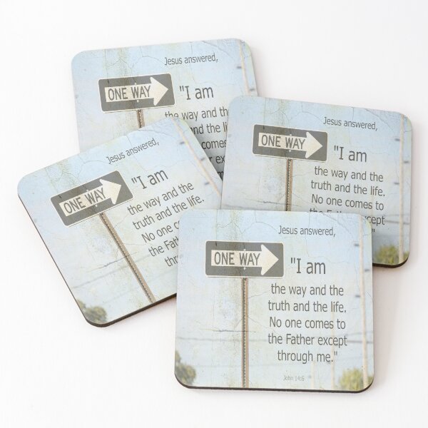 Item preview, One Way Sign, dePace', Bible verse, hope, truth, Jesus, John 14:6 designed and sold by mrpropcake.