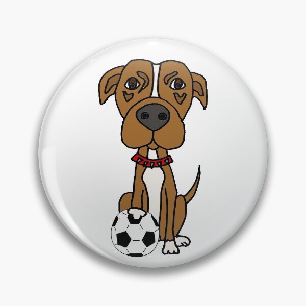 Item preview, Funny Pit Bull Dog Playing Soccer designed and sold by Nature's Fancy.