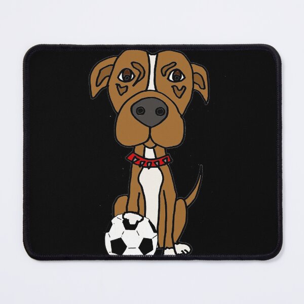 Item preview, Funny Pit Bull Dog Playing Soccer designed and sold by Nature's Fancy.