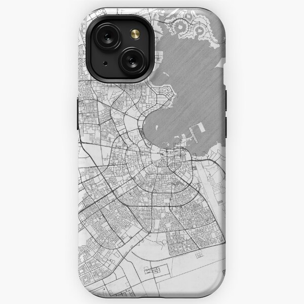 Doha Map Line iPhone Tough Case