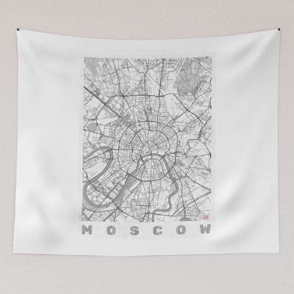 Item preview, Moscow Map Line designed and sold by HubertRoguski.