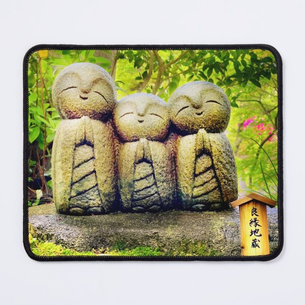Item preview, Happy Cute Smiling Jizo Statues at Hase Temple Kamakura designed and sold by TokyoDesigns.