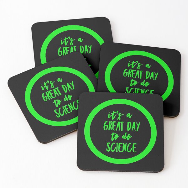 Item preview, It’s a great day to do science in black and green font on black background designed and sold by UncleStuScience.