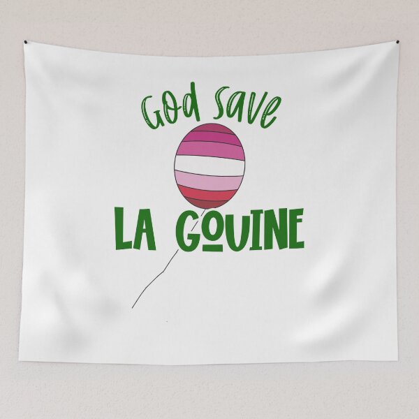 Item preview, God Save La Gouine - un ballon / drapeau lesbien designed and sold by incurablehippie.